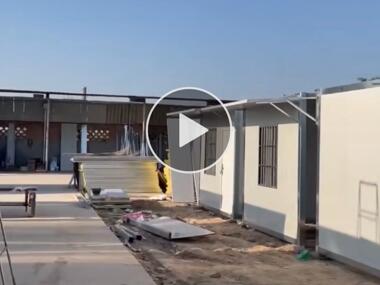 活動(dòng)房安裝現(xiàn)場(chǎng)（視頻）